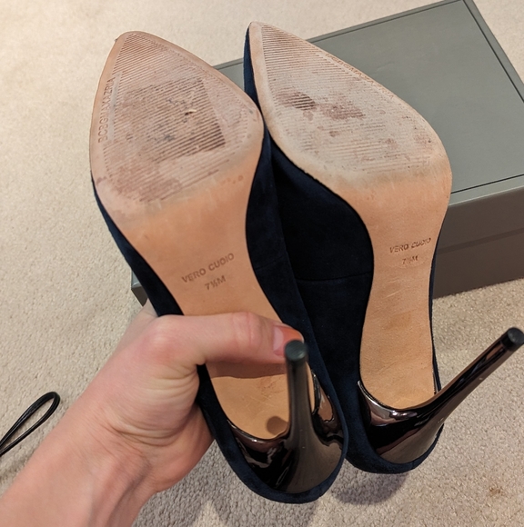BCBG navy suede heels - Picture 4 of 5